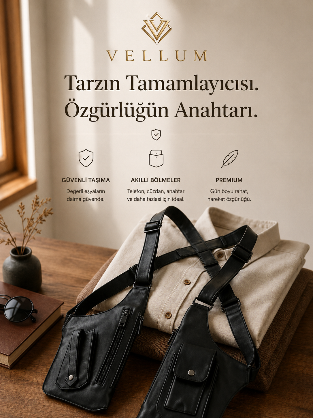 Vellum | Güvenli ve Minimal Çapraz Çanta